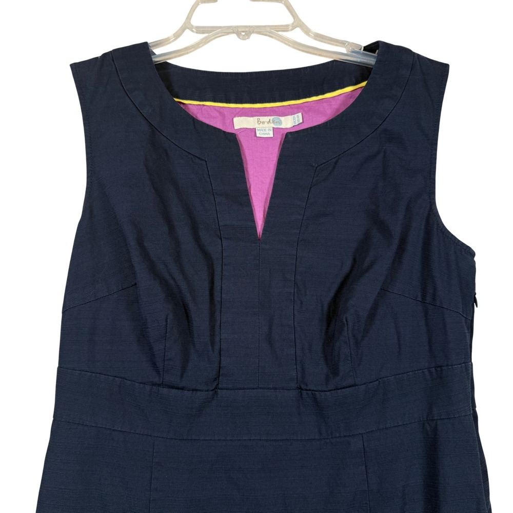 Boden Navy Blue‎ Sleeveless Lined Sheath Dress Career Work